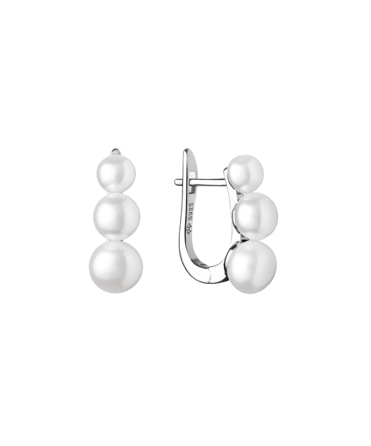 Sidabriniai auskarai su natūraliais perlais  - Goldinga