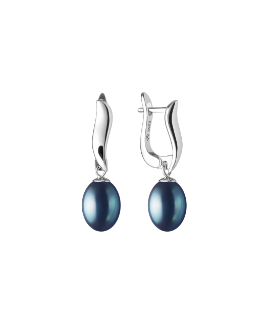 Sidabriniai Auskarai Su Perlais  - Goldinga