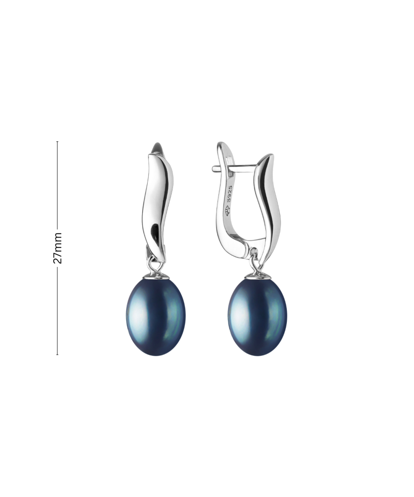 Sidabriniai Auskarai Su Perlais  - Goldinga