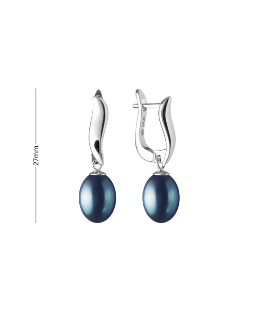 Sidabriniai Auskarai Su Perlais  - Goldinga