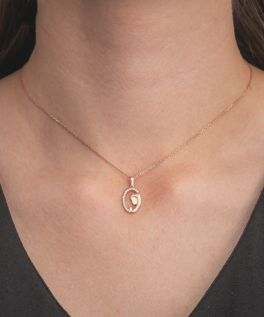 Auksinis pakabukas su cirkoniais - Auksiniai pakabukai - Goldinga