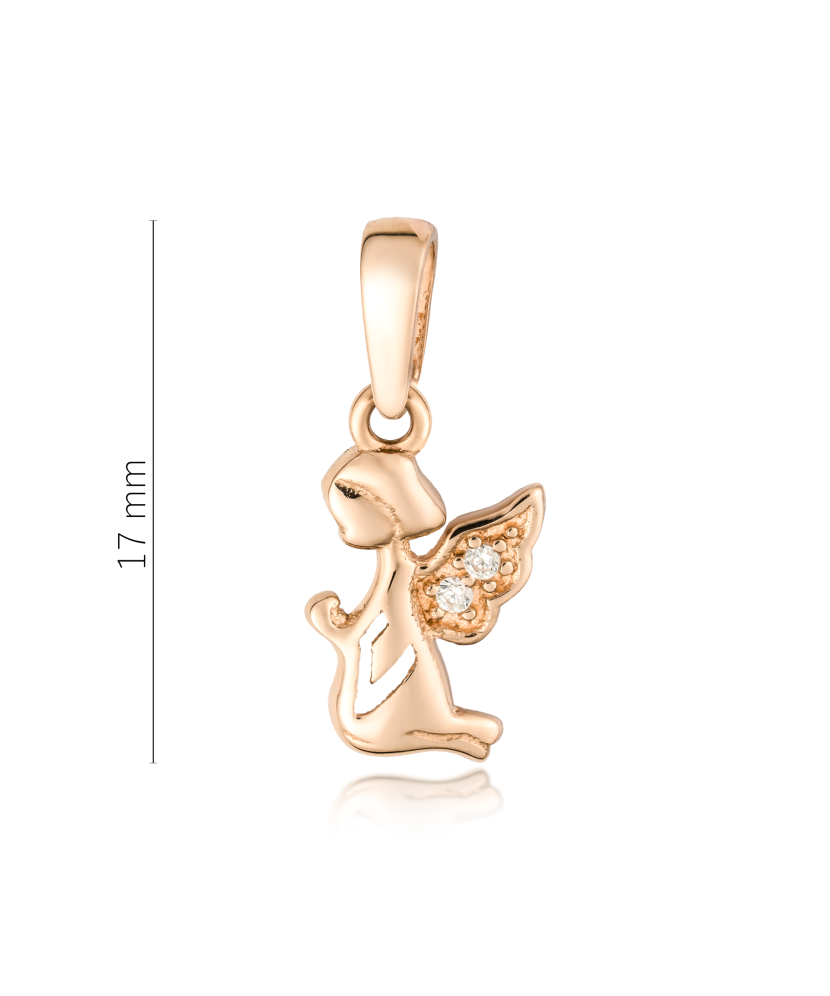 Auksinis pakabukas su cirkoniais "Angelas" - Auksiniai pakabukai - Goldinga