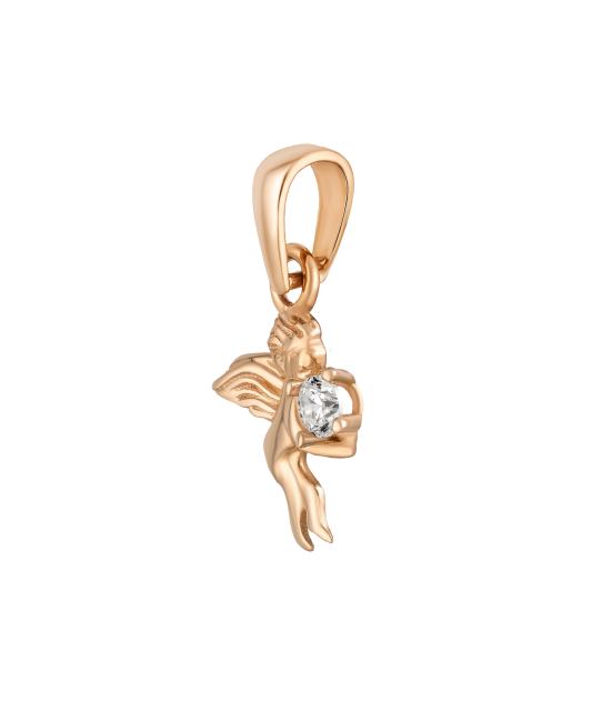 Auksinis pakabukas su cirkoniais "Angelas" - Auksiniai pakabukai - Goldinga