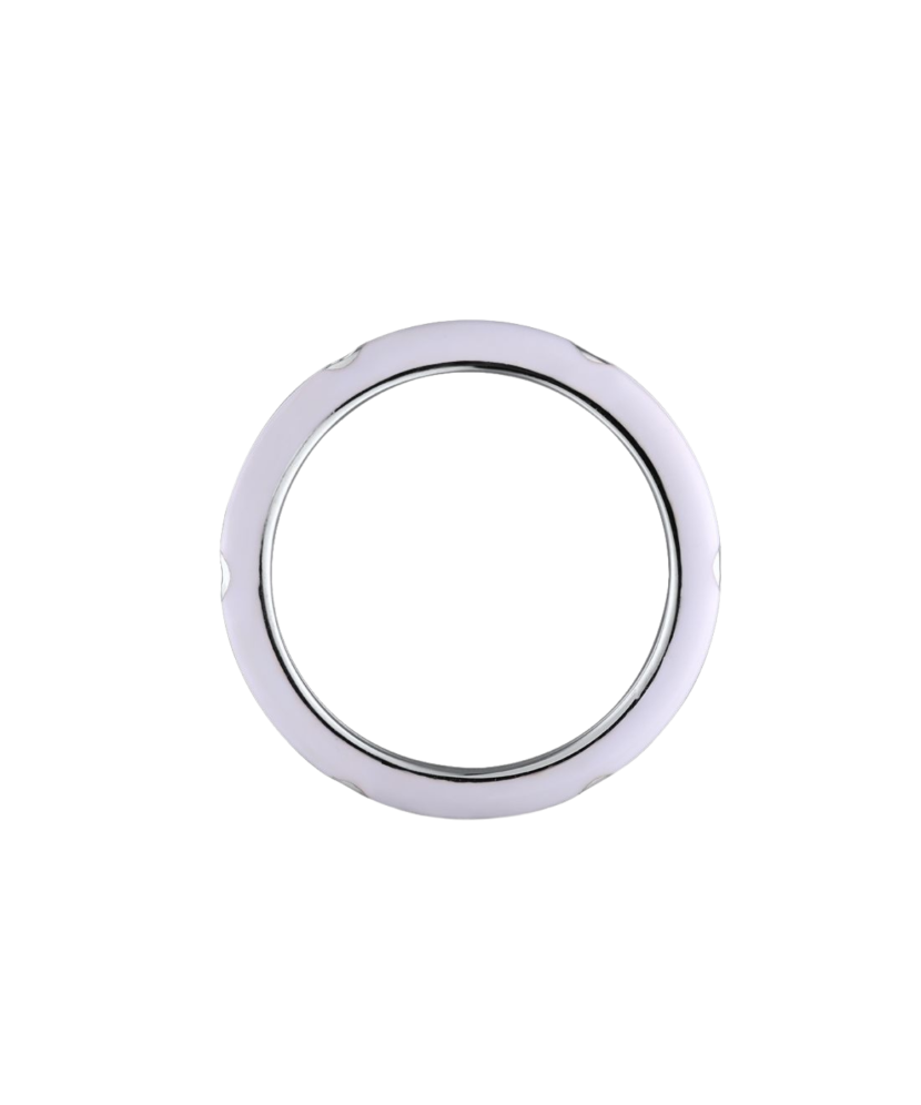 Sidabrinis žiedas su emale ir cirkoniais - Sidabriniai žiedai - Goldinga