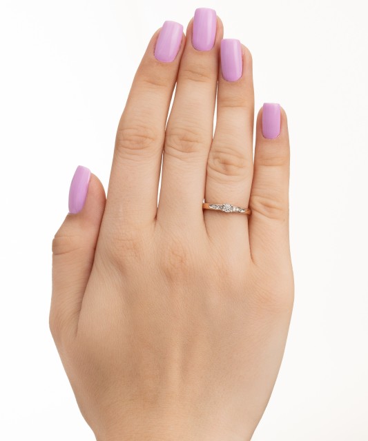 Auksinis žiedas su deimantais - Auksiniai Žiedai su brangakmeniais - Goldinga