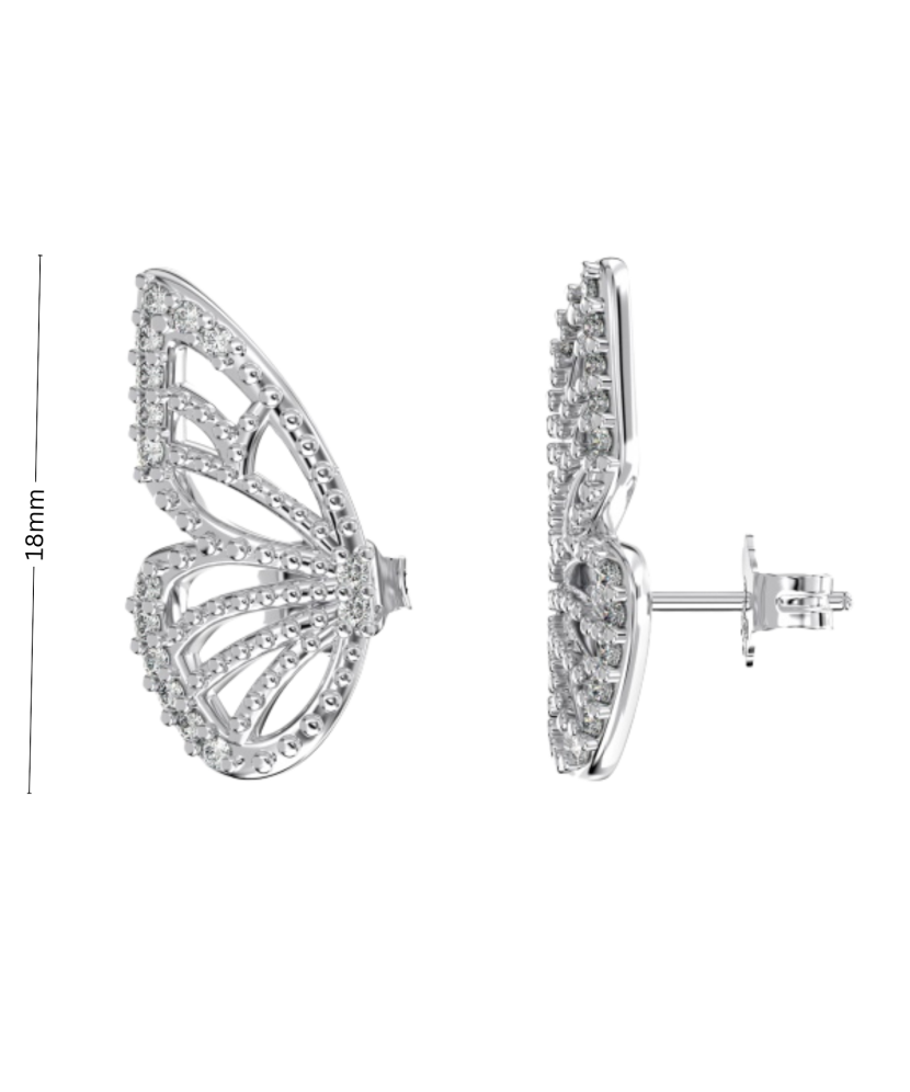 Sidabriniai auskarai su cirkoniais