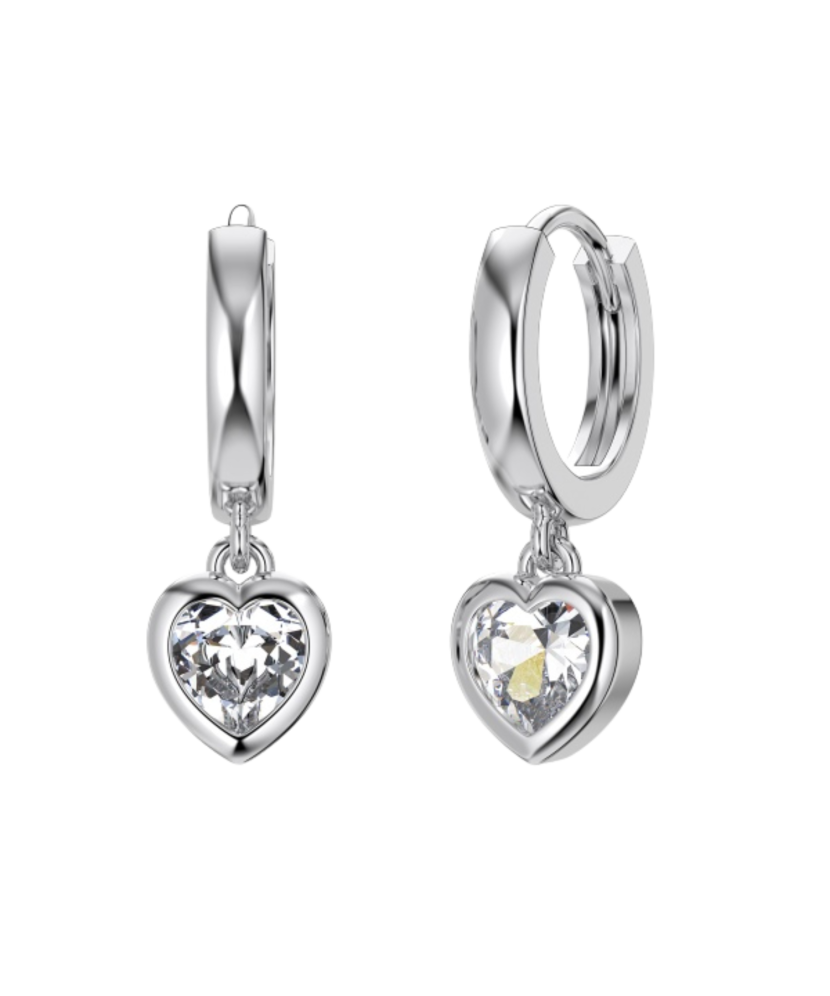 Sidabriniai auskarai su cirkoniais