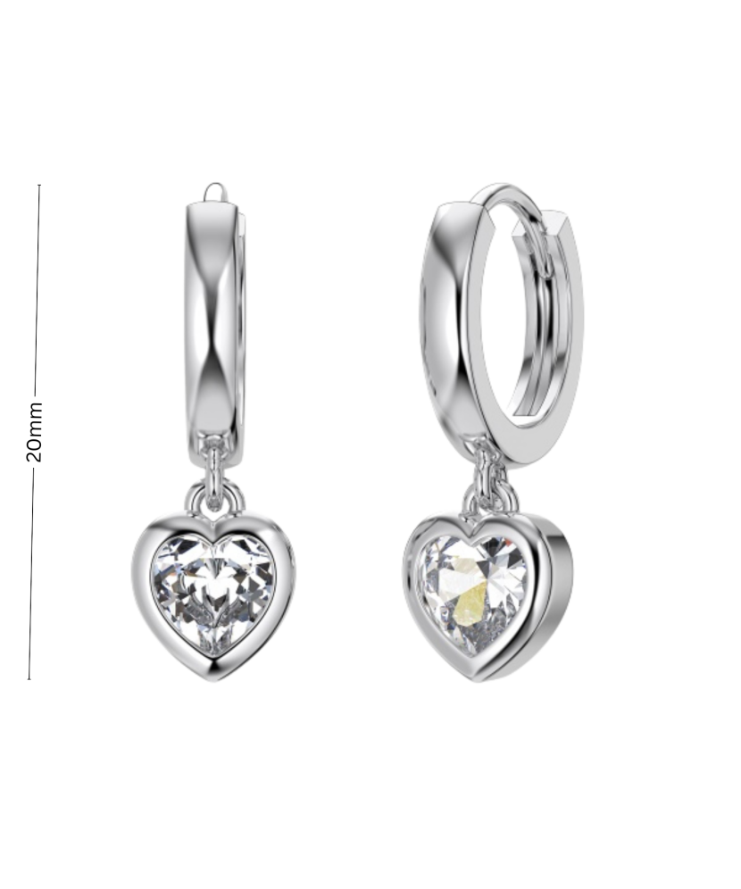 Sidabriniai auskarai su cirkoniais