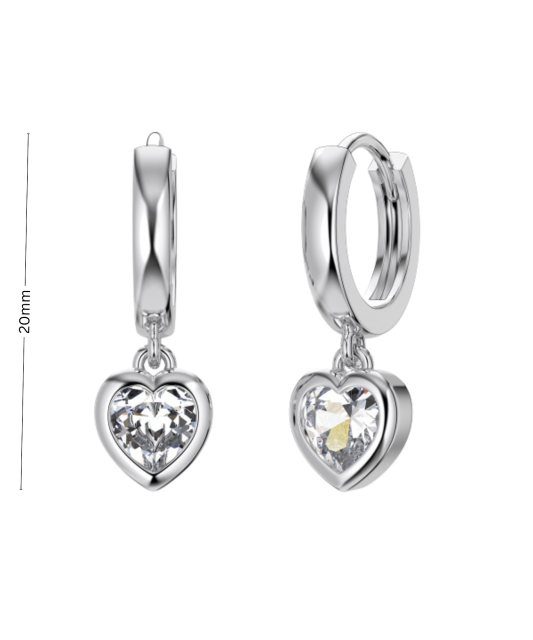 Sidabriniai auskarai su cirkoniais