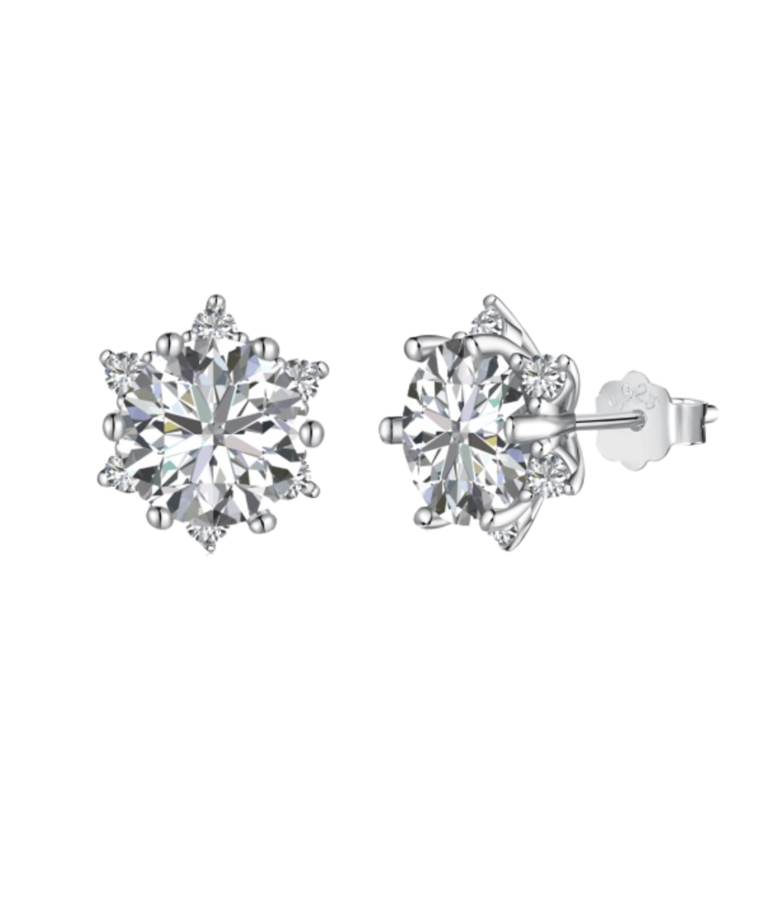 Sidabriniai auskarai su cirkoniais