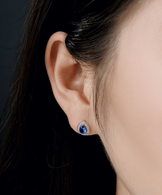 Sidabriniai auskarai su cirkoniais - Sidabriniai auskarai - Goldinga