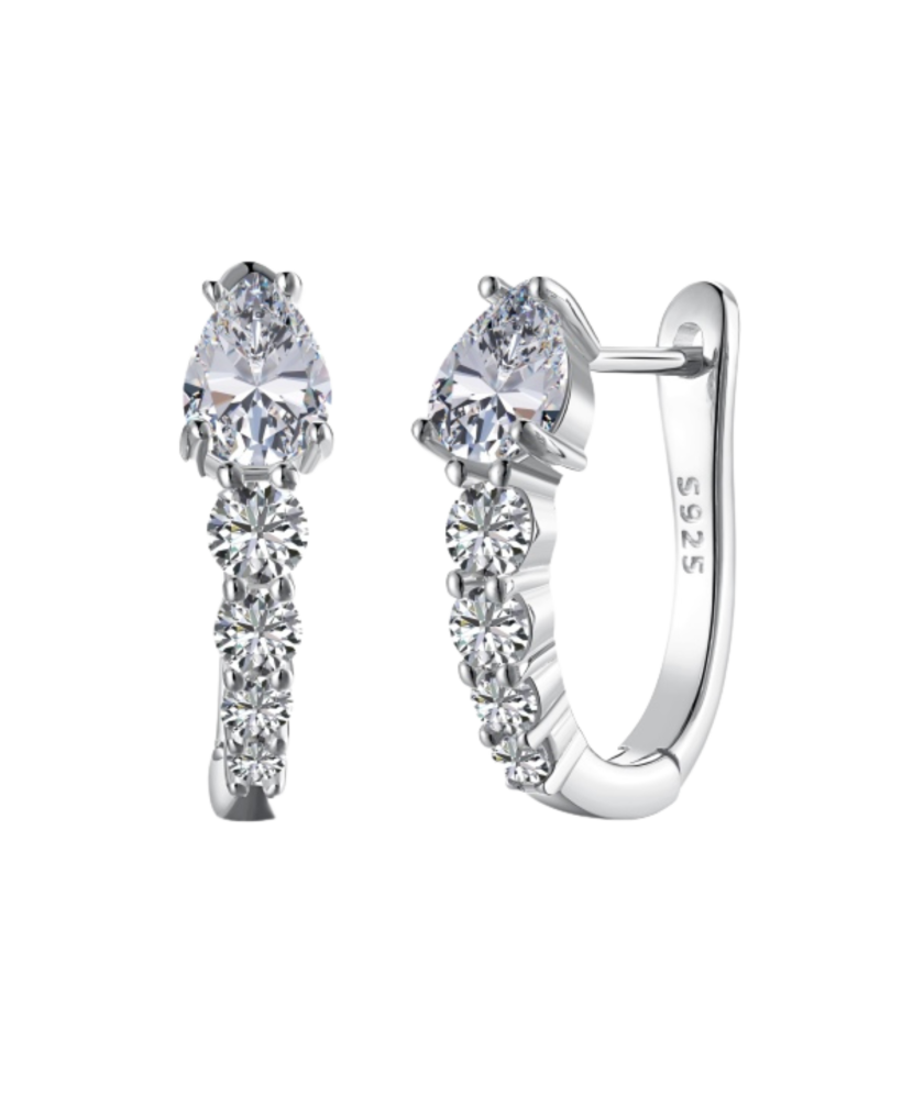 Sidabriniai auskarai su cirkoniais