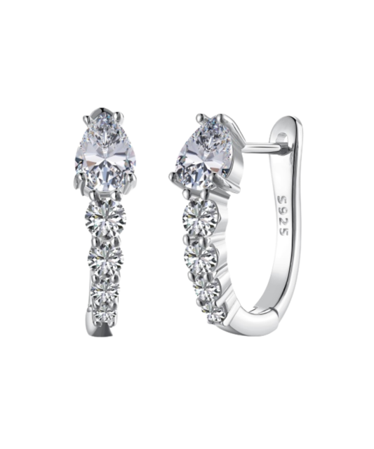 Sidabriniai auskarai su cirkoniais