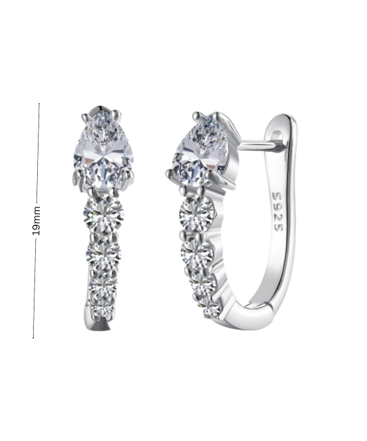 Sidabriniai auskarai su cirkoniais