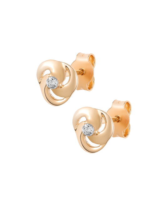 Auksiniai auskarai su cirkoniais - Auksiniai auskarai - Goldinga