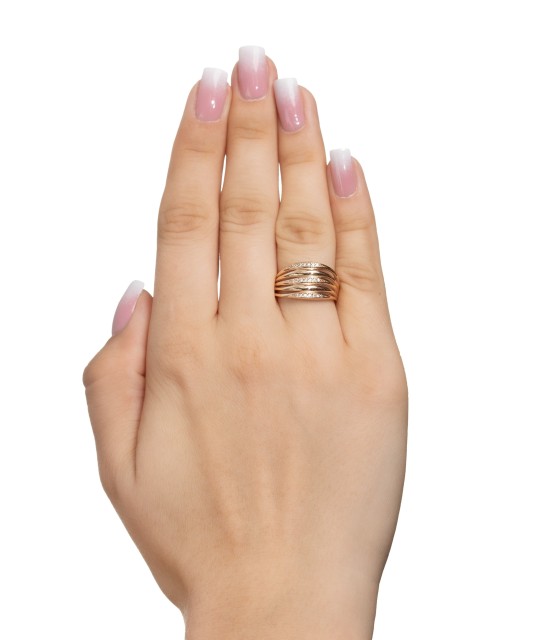 Auksinis žiedas su cirkoniais