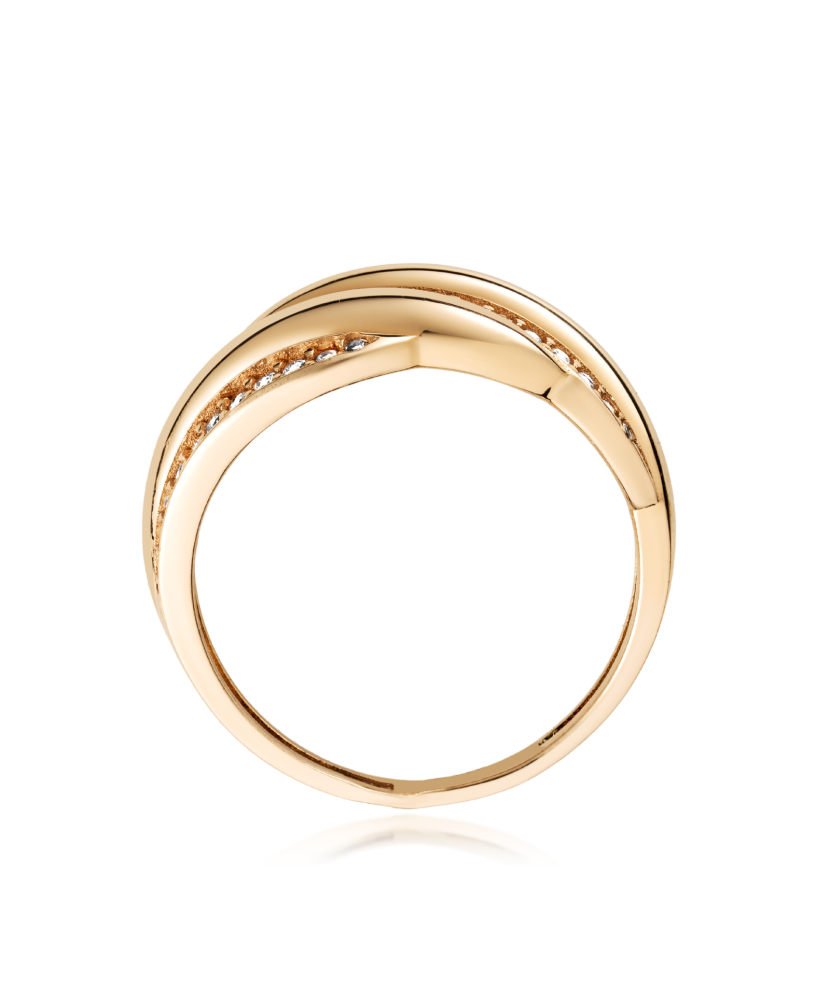 Auksinis žiedas su cirkoniais