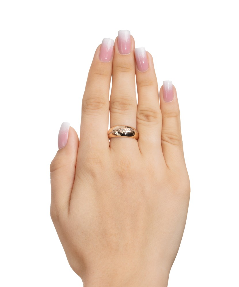 Auksinis žiedas su cirkoniais