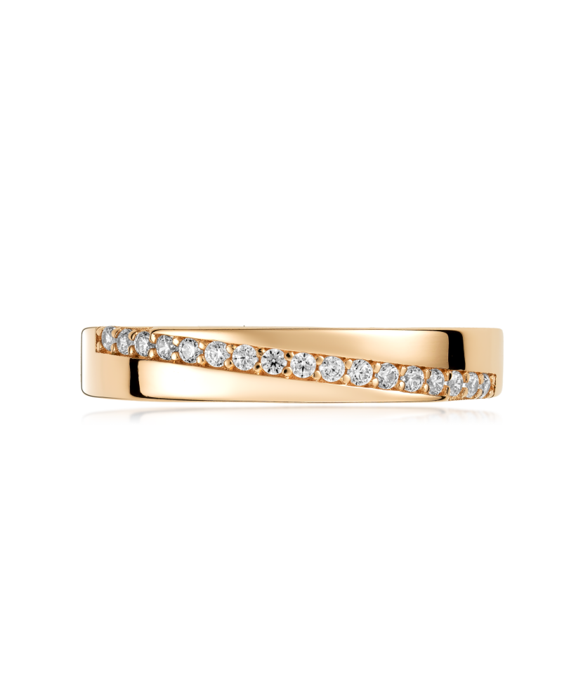 Auksinis žiedas su cirkoniais