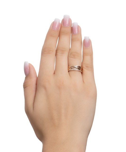 Auksinis žiedas su cirkoniais