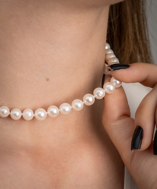 Perlų Vėrinys Su auksu - Perlų vėriniai - Goldinga