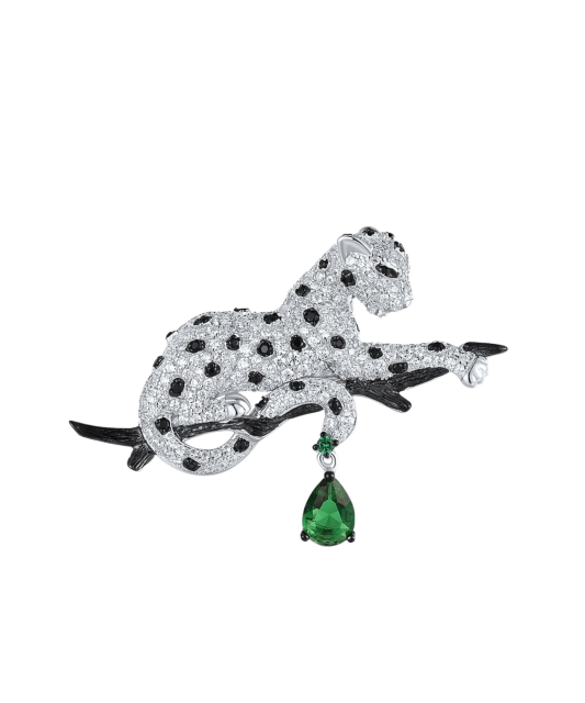 Sidabrinė sagė su cirkoniais ir špineliais - Sagės - Goldinga