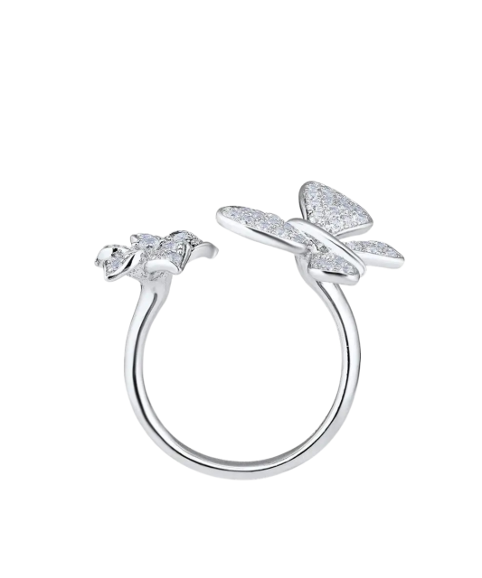 Sidabrinis žiedas su cirkoniais - Sidabriniai žiedai - Goldinga