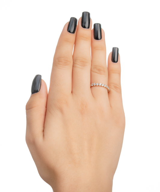 Auksinis žiedas su cirkoniais - Auksiniai žiedai - Goldinga