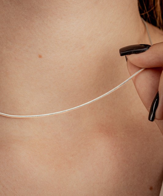 Sidabrinė grandinėlė "Snake" 1.4mm - Sidabrinės grandinėlės - Goldinga