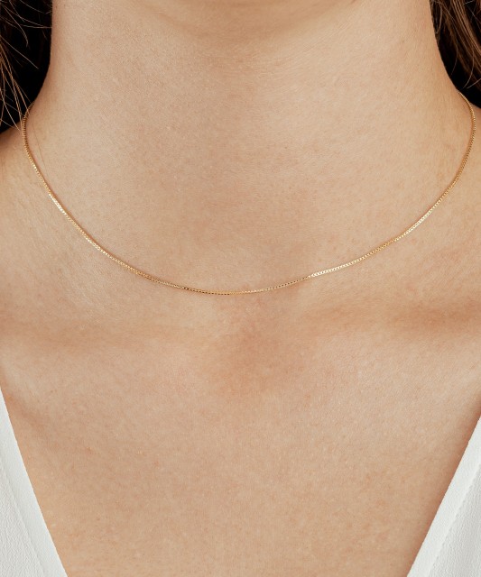 Geltono aukso grandinėlė "Box"