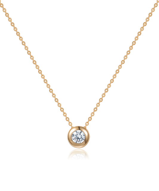 Auksinė grandinėlė su cirkonio pakabuku