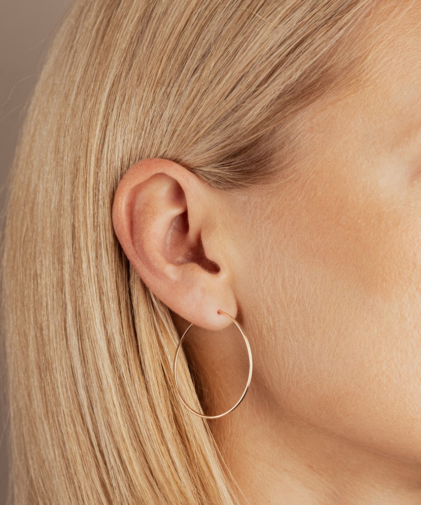 Auksiniai auskarai rinkutės 35mm - Auksiniai auskarai - Goldinga