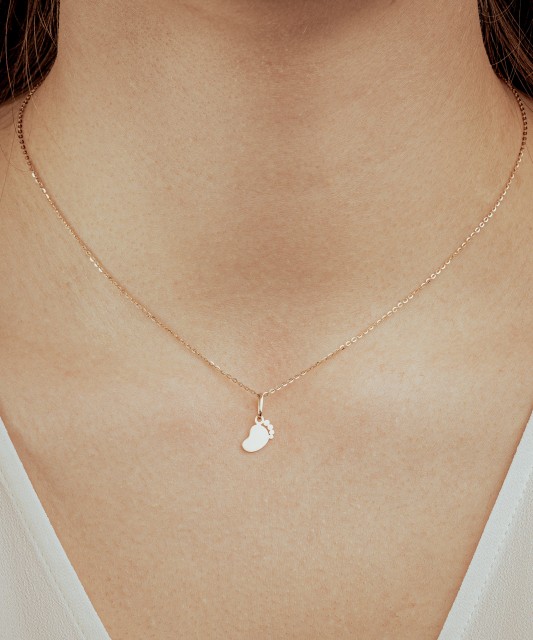 Auksinis pakabukas "Pėdutė" - Auksiniai pakabukai - Goldinga