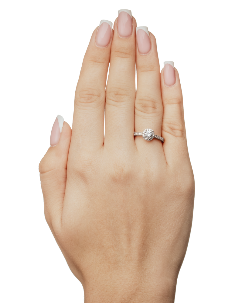 Balto aukso žiedas su cirkoniais