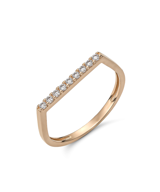 Auksinis žiedas su cirkoniais