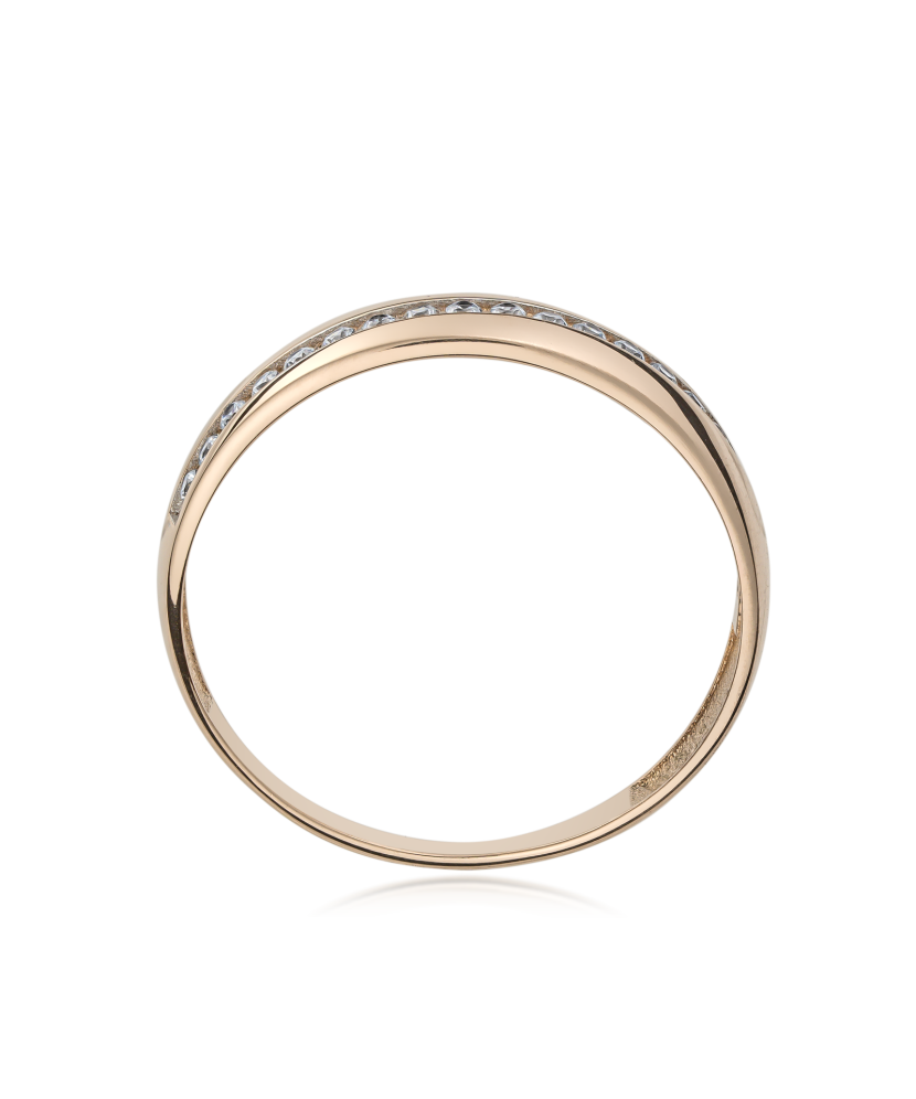 Auksinis žiedas su cirkoniais