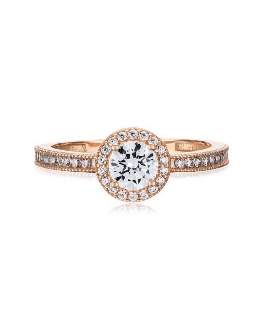 Auksinis žiedas su cirkoniais