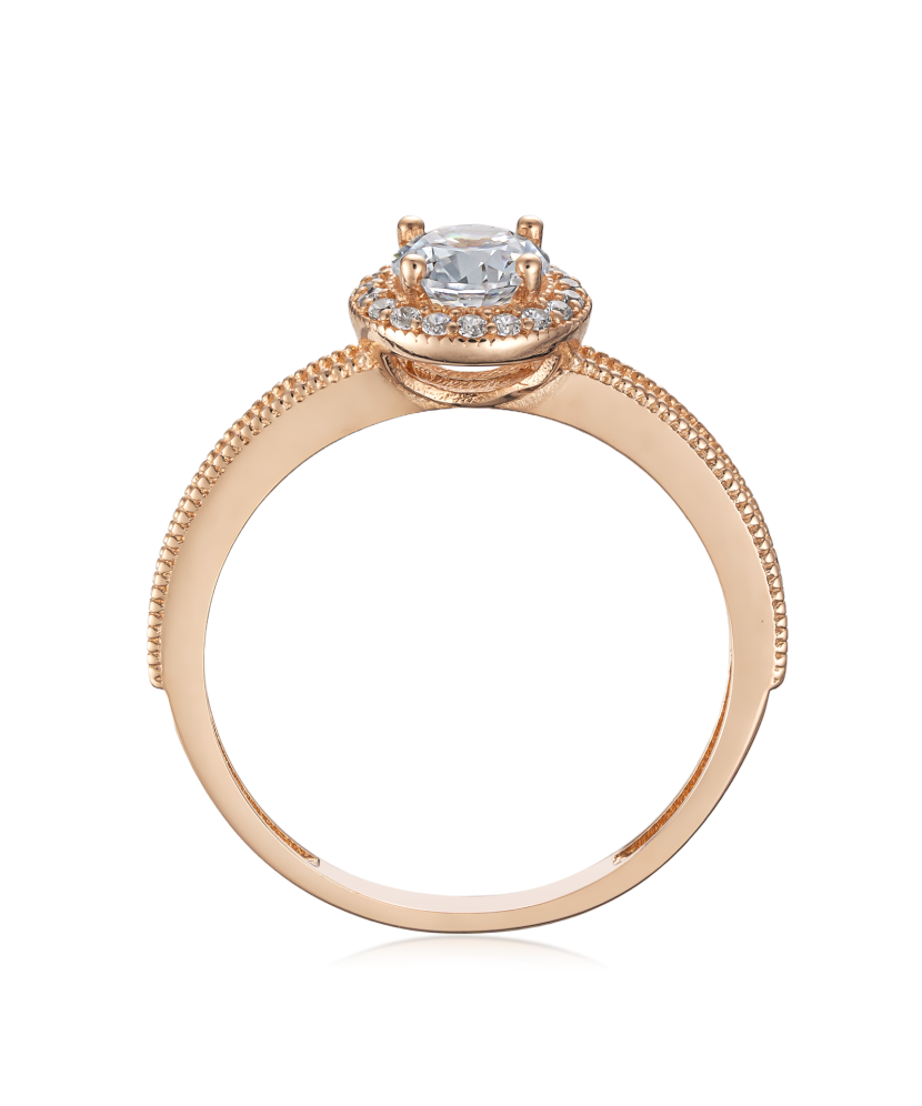 Auksinis žiedas su cirkoniais