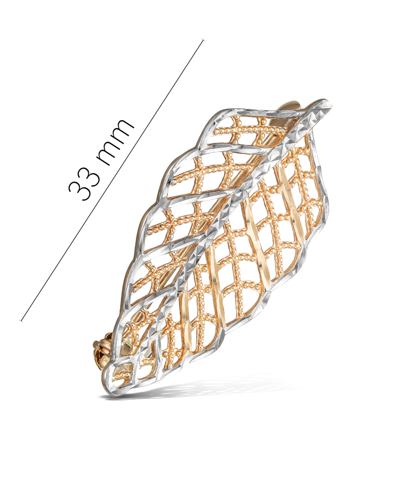 Auksinė sagė "Lapas"