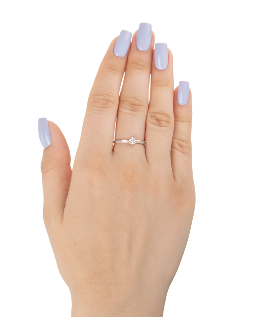 Auksinis žiedas su deimantais  - Goldinga