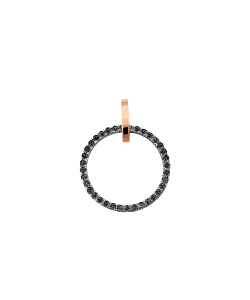 Sidabrinis pakabukas dengtas auksu su cirkoniais