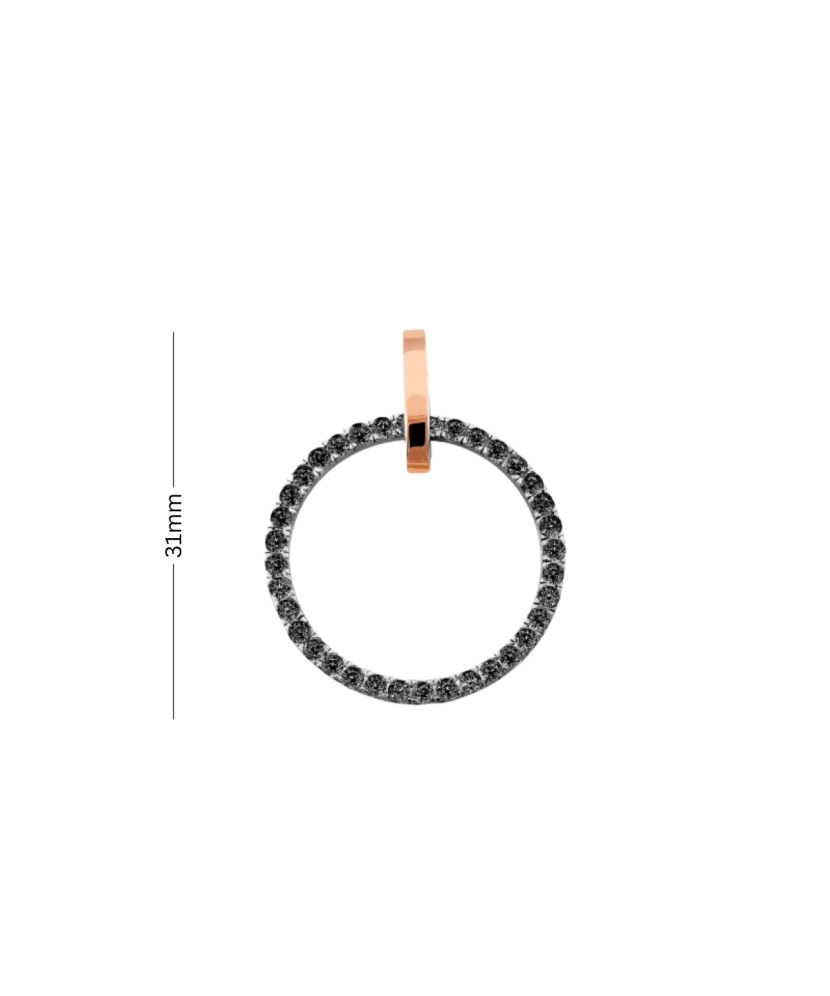 Sidabrinis pakabukas dengtas auksu su cirkoniais