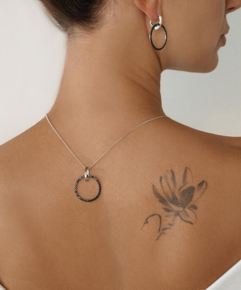 Sidabrinis pakabukas dengtas auksu su cirkoniais