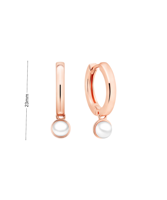 Paauksuoti Sidabriniai auskarai su perlais