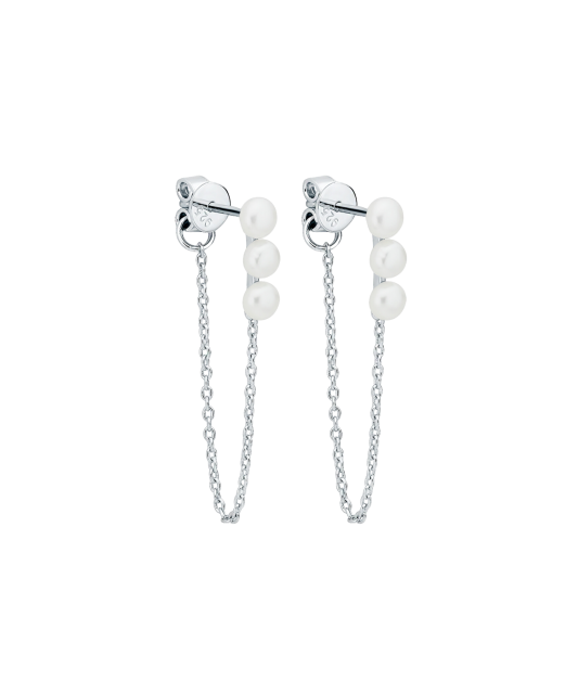 Sidabriniai auskarai su perlais