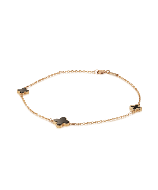 Auksinė apyrankė su oniksu