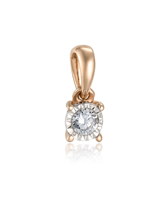 Auksinis pakabukas su deimantu