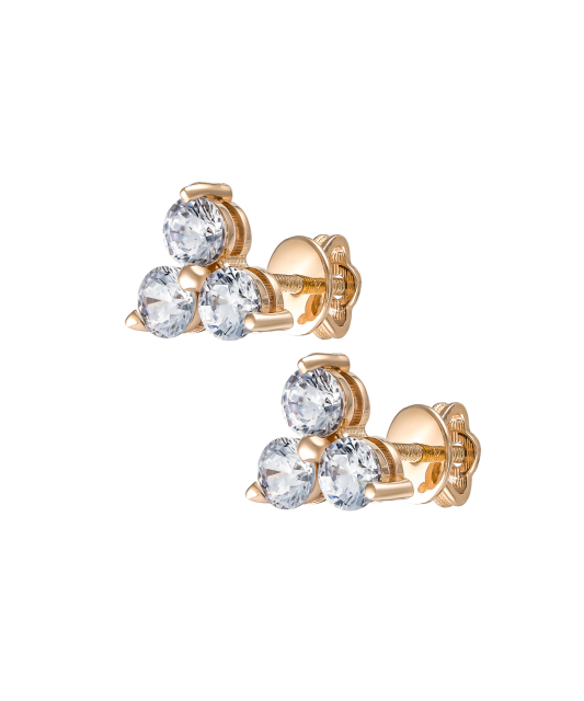 Auksiniai auskarai su cirkoniais