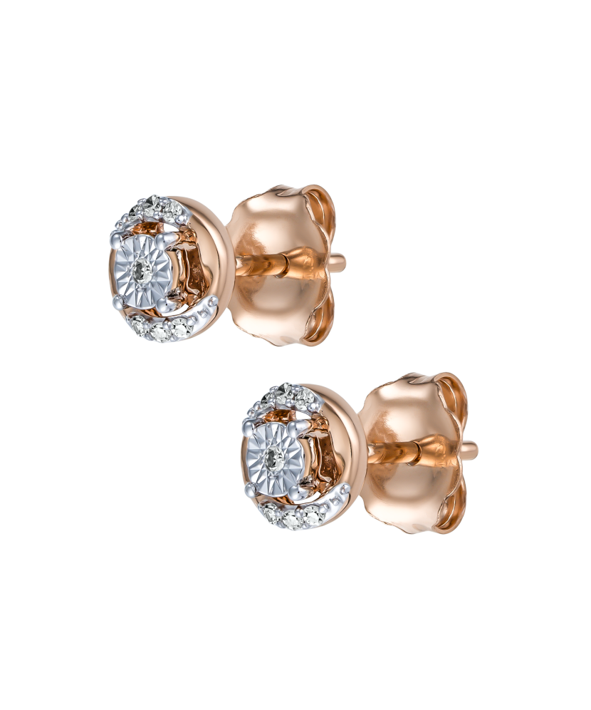 Auksiniai auskarai su deimantais