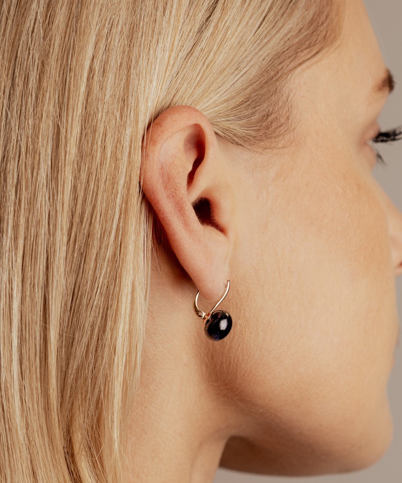 Auksiniai auskarai su perlais  - Goldinga